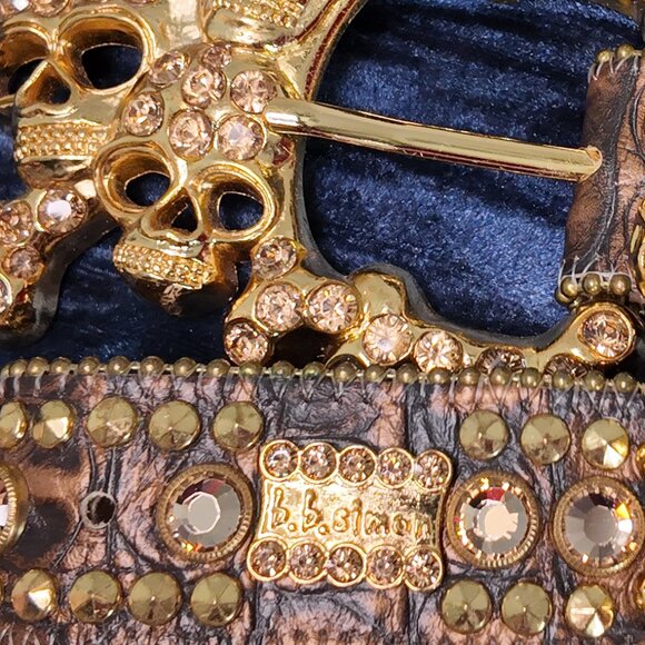 B.B. Simon belt, Brown/gold, Waist 30-33 - Picture 7 of 9